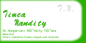 timea mandity business card
